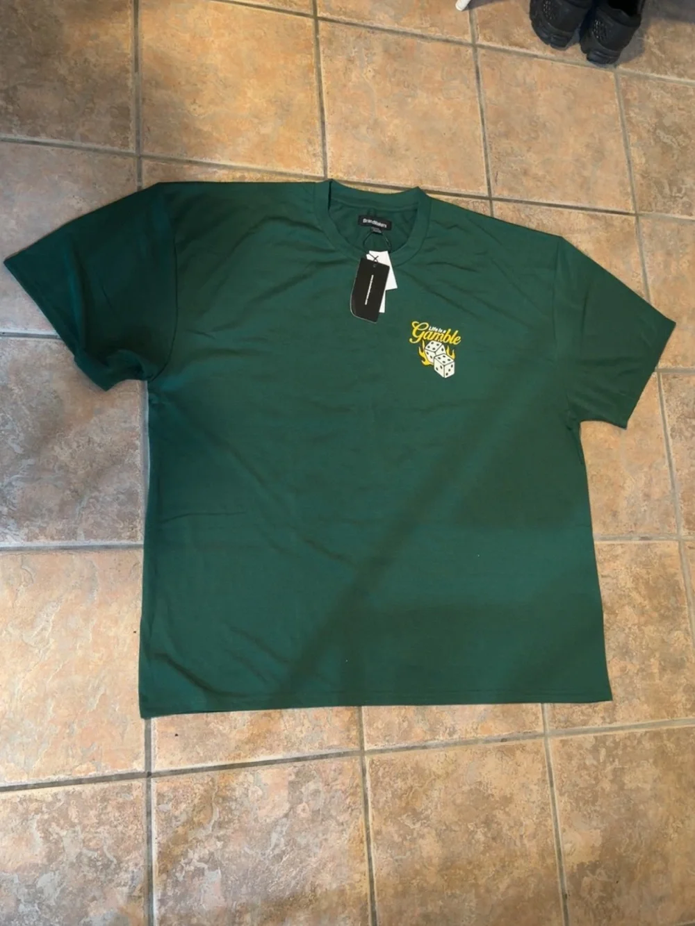 Life Is a Gamble Graphic Tee - Dark Green